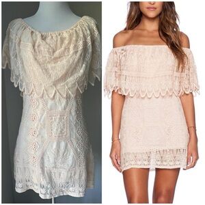 Jens Pirate Booty Off Shoulder Lace Mini Dress